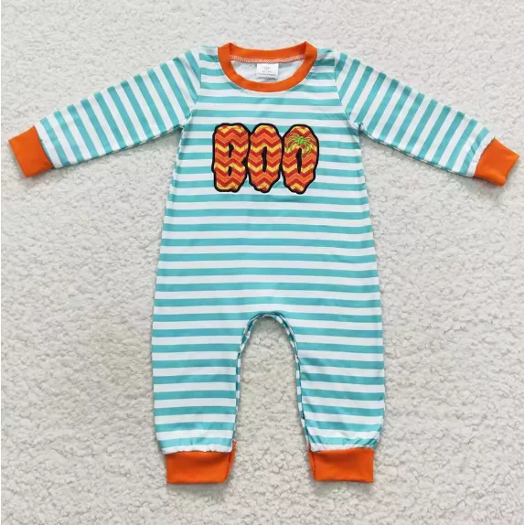

Newborn Kids Long Sleeve Long Pants Winter Fall clothes Children Hot Sale Boo Design Halloween Rompers For Kids