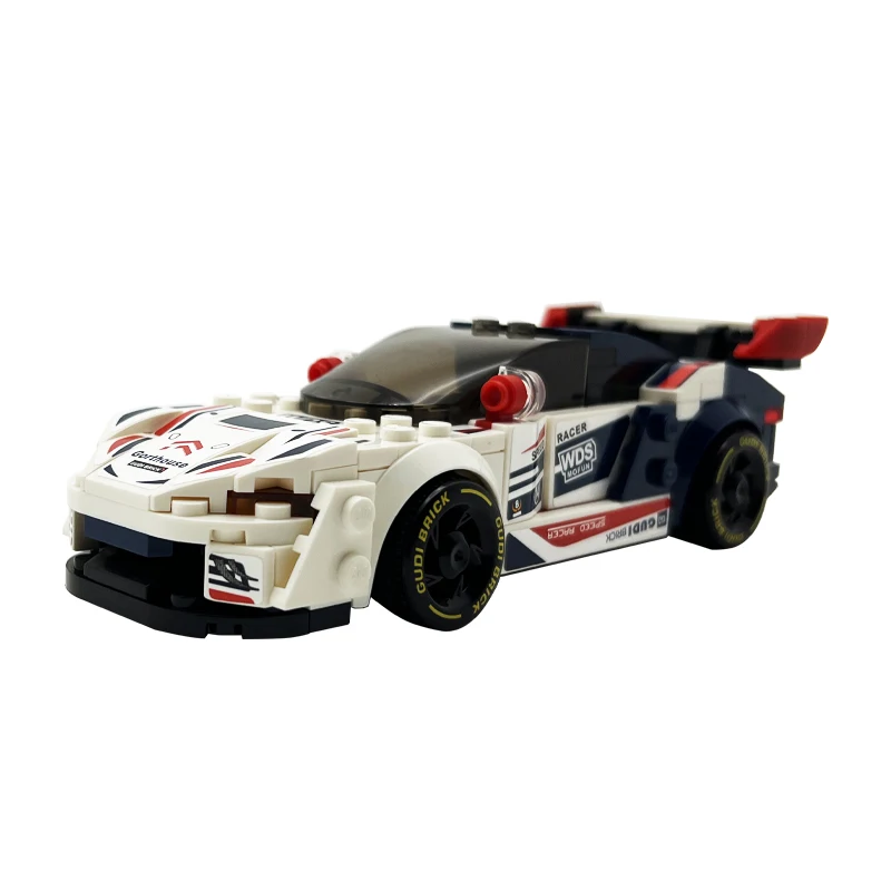 Stad Super Racing Sport Witte Auto Model Bouwstenen Kits Set Voor Liefhebber Kinderspeelgoed Jongen Kerst Verjaardagscadeau
