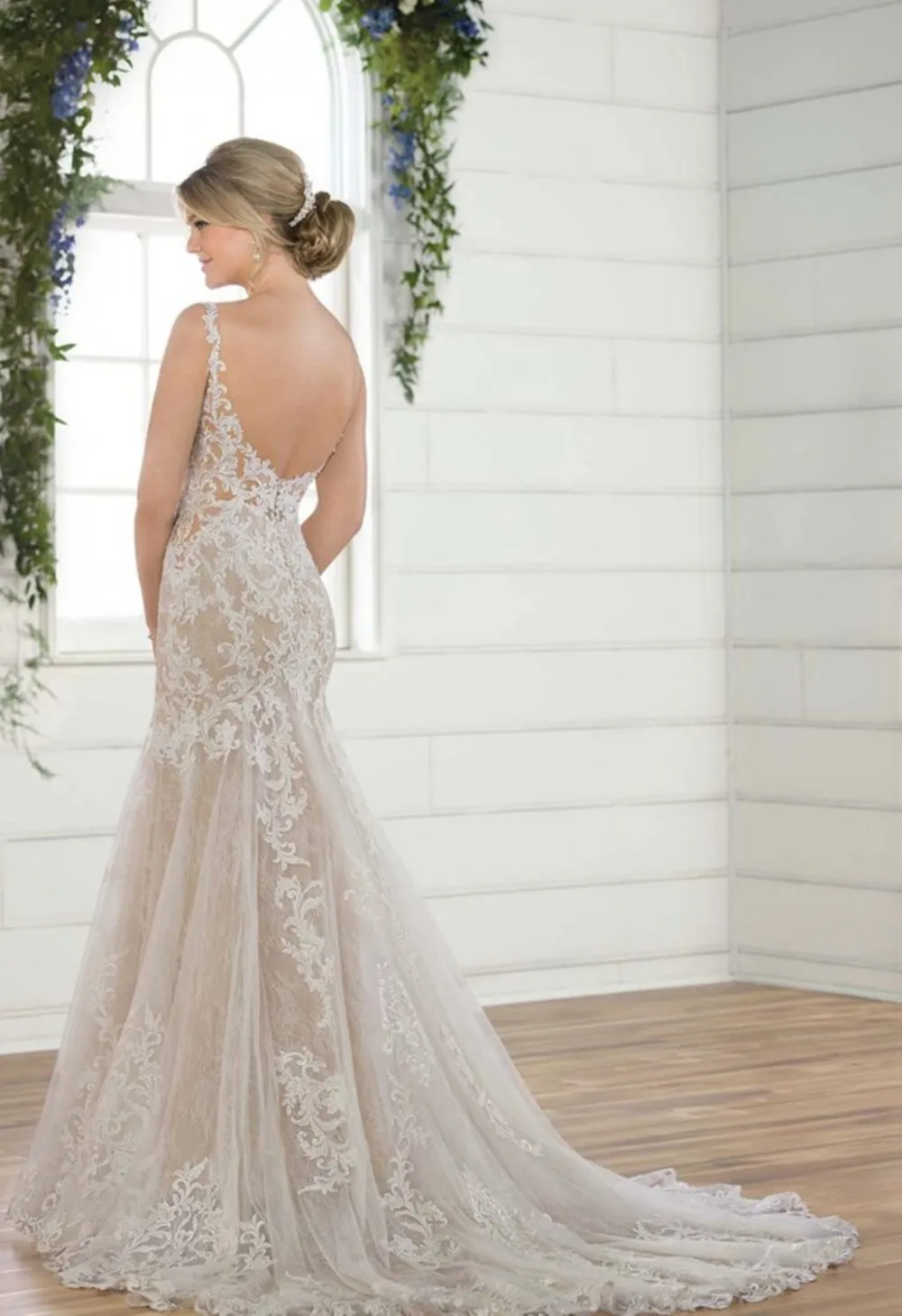 Grace-Robe de Mariée Sirène en Dentelle avec Traîne à Balayage, Sexy, Dos aux, Personnalisée, pour Patients