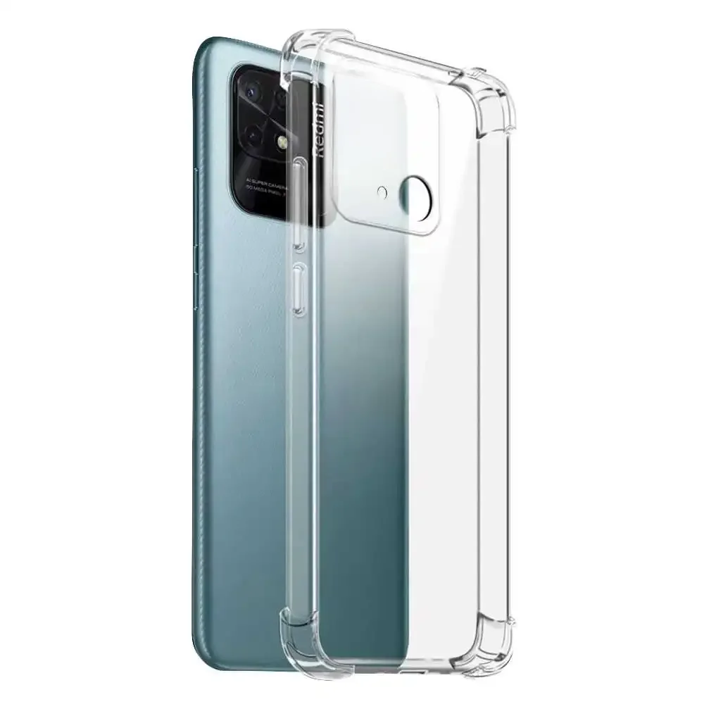 Transparente silicone tpu caso para redmi 10c/poco c40, caso flexível com cantos à prova de choque,