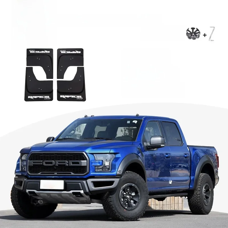 Dla Ford Raptor F150 2009-2021 przód tył 4 sztuk Mudflaps błotnik akcesoria samochodowe Auto Styline klapa błotna osłony Splash Fender — 2