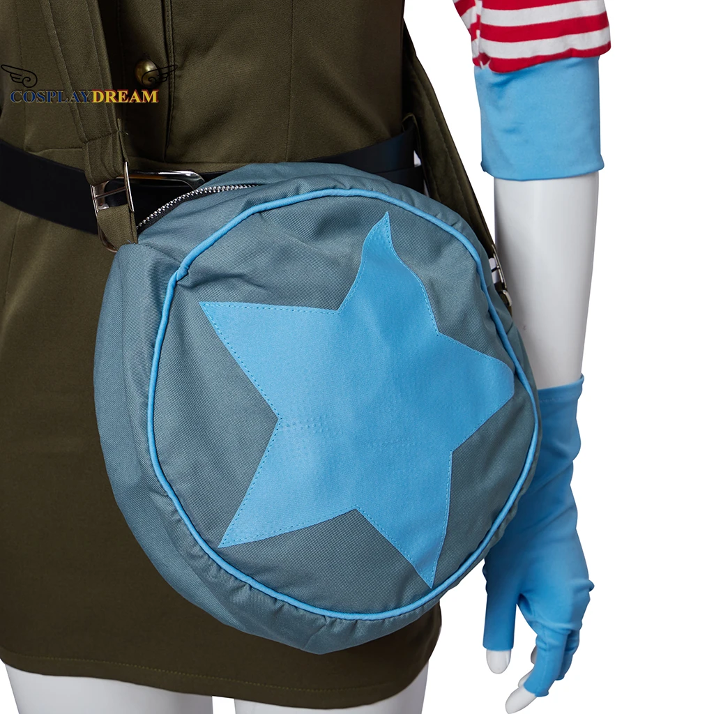 Ramona Flowers Cosplay Costume Cargo Dress Outfit con Star Circle Messenger Bag Costume da gioco di ruolo di Halloween da donna