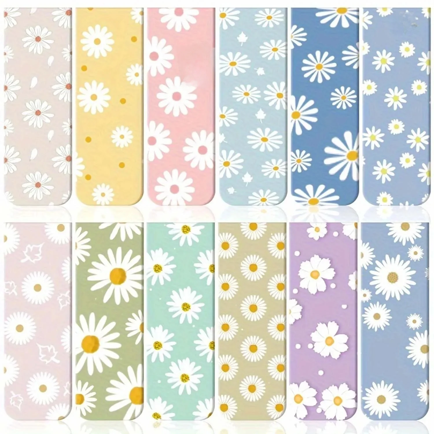 Marque-pages magnétiques pour planificateur de fleurs, 12 pièces, assortiment de aimants pour livres, marqueurs de Page, Clip