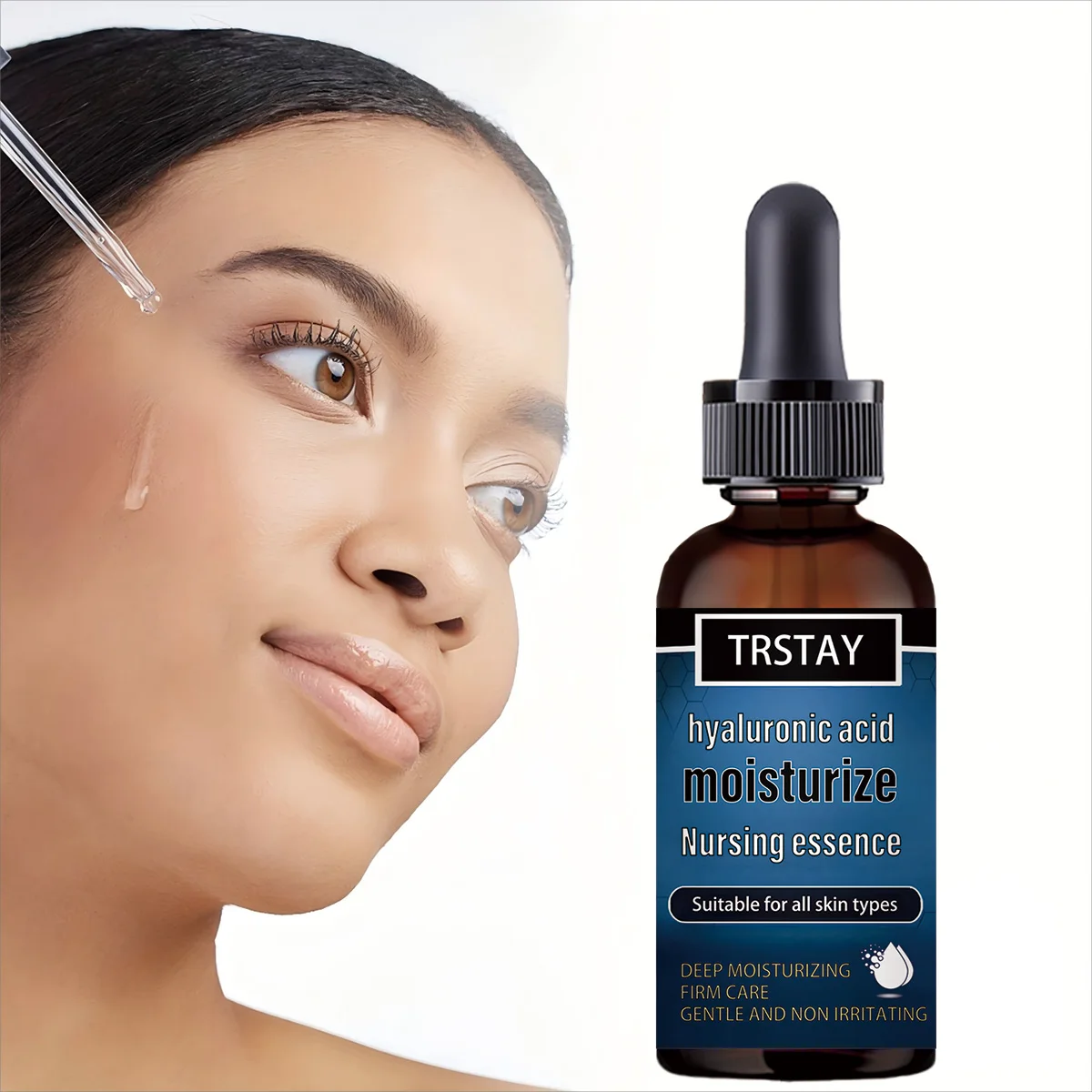 Suero hidratante con ácido hialurónico TRSTAY, esencia facial hidratante y reafirmante profunda, fórmula suave no irritante para todo tipo de piel