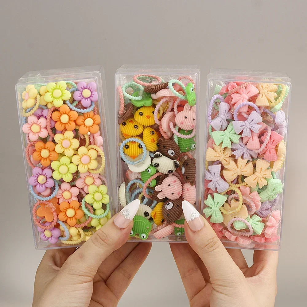 Baby Girls Small Tie Head Rope Gumka dla dzieci nie rani włosów Elastyczne opaski do włosów dla dzieci Nakrycie głowy Chirp Scrunchies — zdjęcie 2