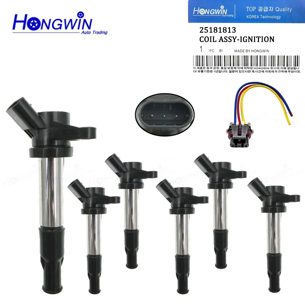 

25181813 Ignition Coil & Plug For Chevrolet Epica 2.0L 2.5L 2006-2011 KM10565 96414260 19005277 880219B 880219HQ 25181813