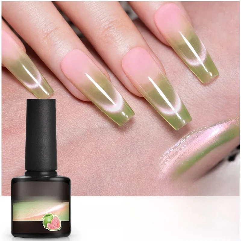 PUENTE série de fruits chat Gel magnétique vernis à ongles été vert violet rose oeil de chat Gel à ongles tremper UV vernis Semi-Permanent