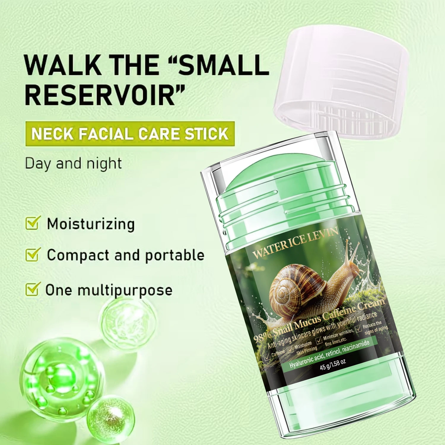 Crema al Mucus di Lumaca, Caff - Skincare Niacinamide recensione e prezzo
