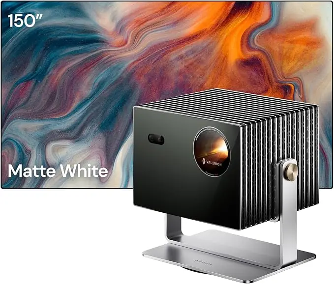 

NEW VisionMaster Pro2 Laser Projector 4K with 150" Matte White Screen and Desktop Gimbal Stand