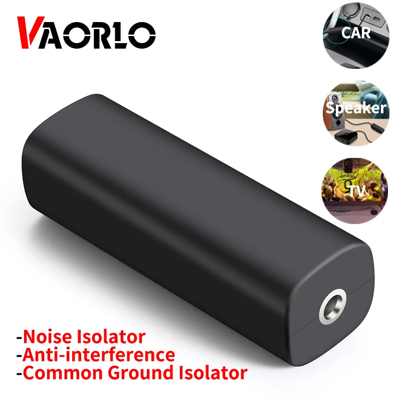 VAORLO Professional Audio Ground Loop Noise Isolator 3.5MM AUX Anti-interference Safe Accessory Clear Stereo For Car TV Speaker