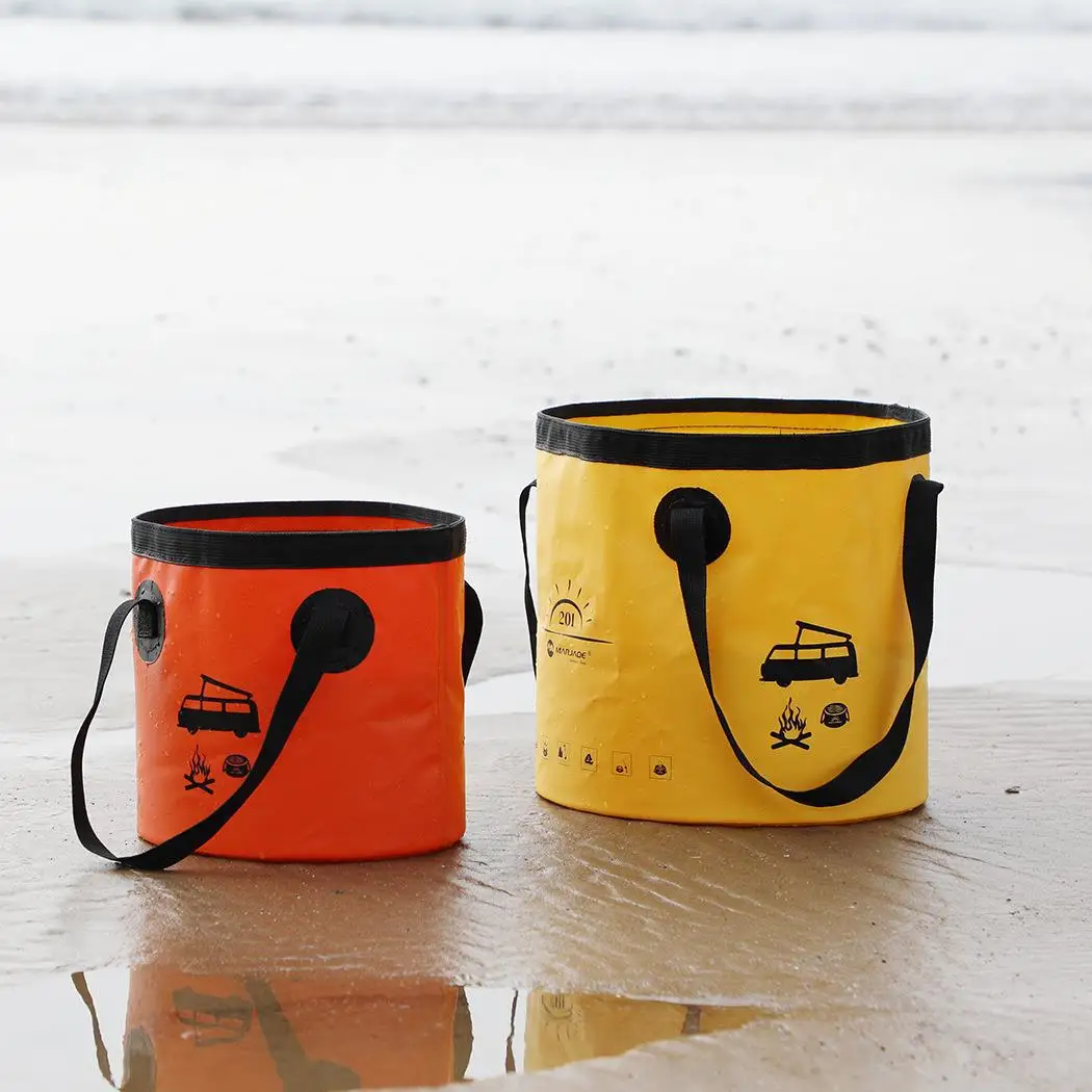 

Catch Sea Carry Bucket, Foldable Car Wash Thickened PVC Mesh Cloth Fishing Cooking Bucket Outdoor Portable Car Bucket