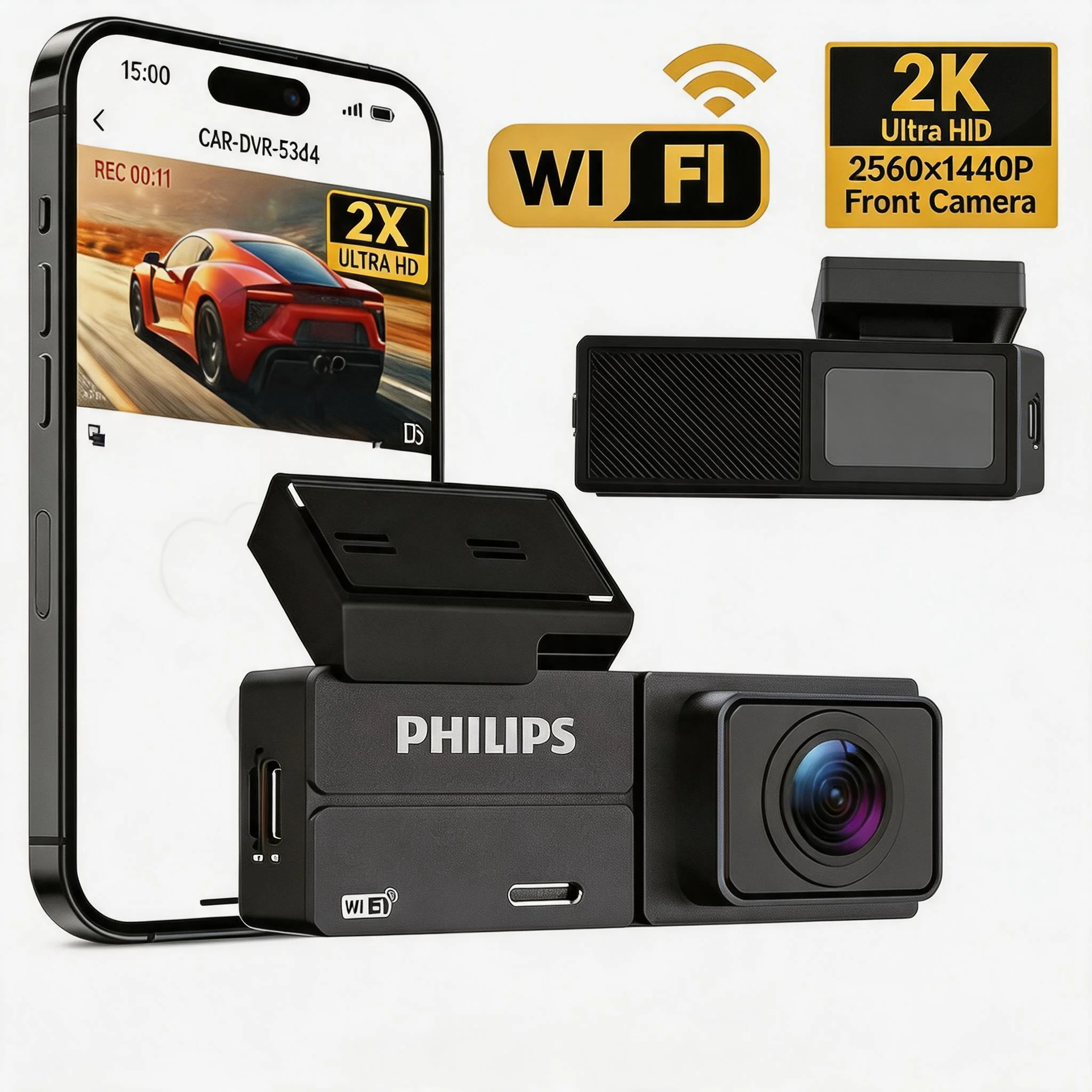 philips-dash-cam-uhd-2k-dual-channel-dashcam-night-vision-video-recorder-wifi-car-dvr-loop-recording-24h-parking-monitor