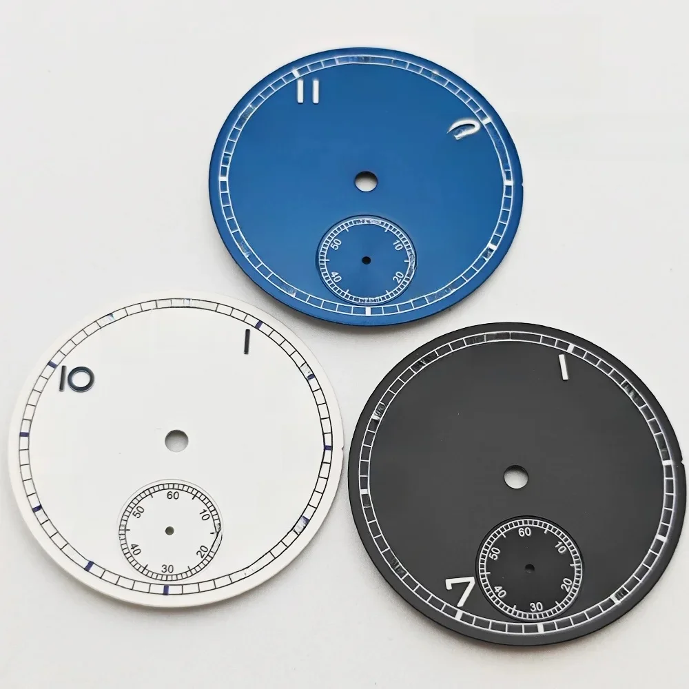 6498 Tarcza Czarny Niebieski Biały 37 mm Tarcza zegarka Zielona świecąca tarcza pasująca do mechanizmu ETA 6498 Seagull ST3621 — zdjęcie 2