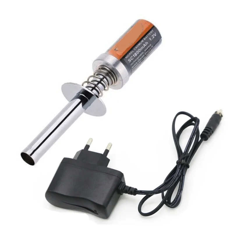 RC 1.2 V 1800mah/3600mah Glow Plug Starter Igniter HSP 80101 Rechargeable For Gas Nitro Engine Power 1/10 1/8 RC Car Repair