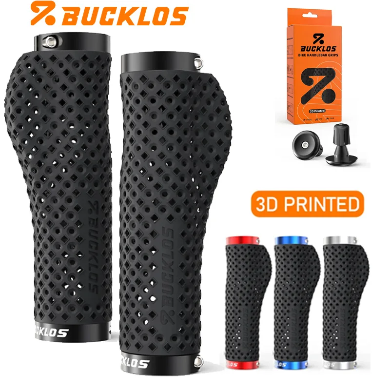 

BUCKLOS Bicycle Handlebar Grip 3D Printed Mtb Cuffs Ergonomic Bicycle Grips Shock Absorption Bicycle Handle Cover