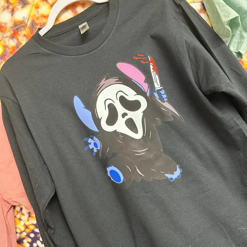 Halloween Horror Character Top Sweatshirts Y2K Hoodies Woman Clothing Graphic Oversized Street Fashion Womens Sweater Winter