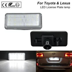 For Toyota Land Cruiser 100 200 Prado 120 Reiz 4D Mark X Number Plate Lamps No Error License Plate Lights For Lexus LX470 LX570
