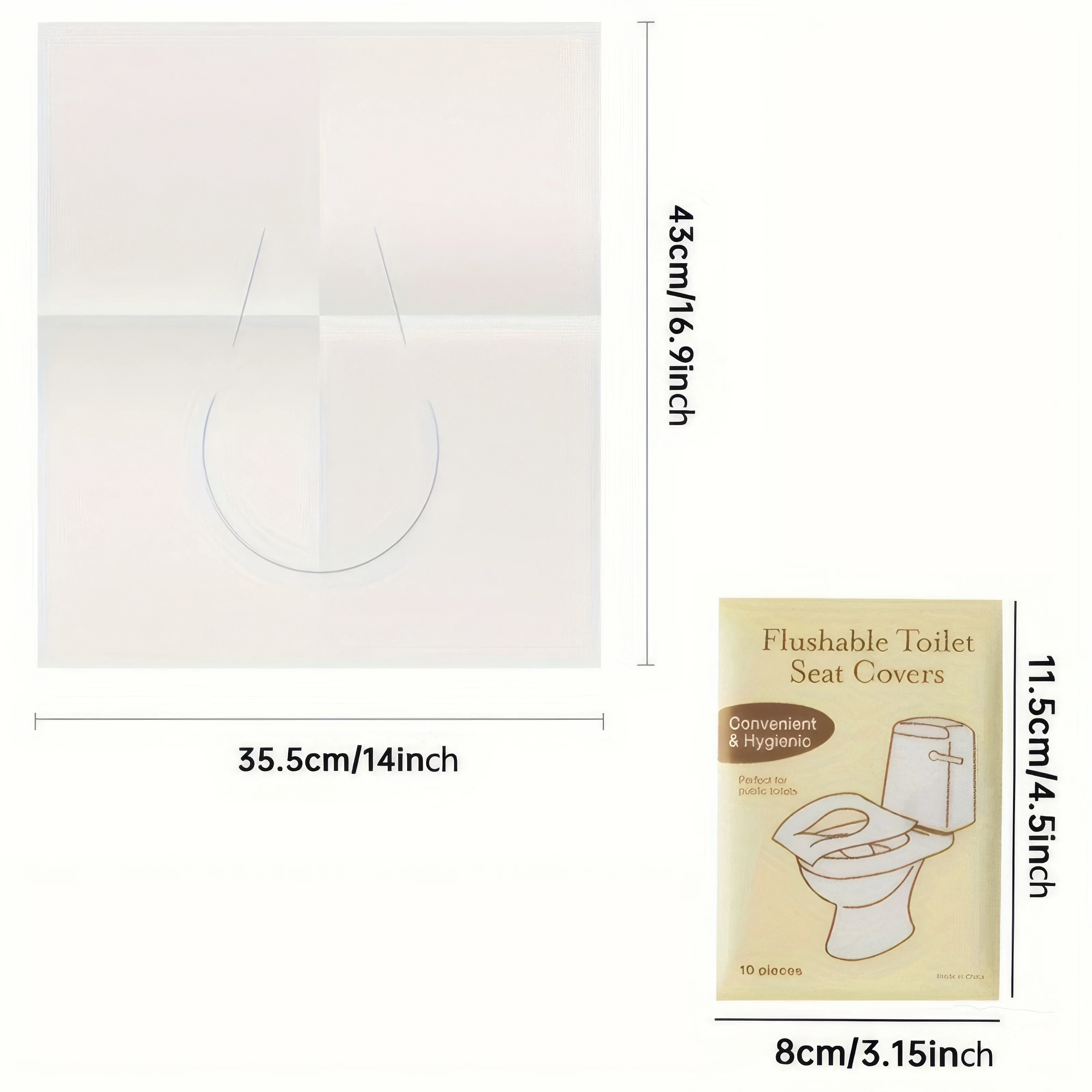 20/40 وسادات تواليت للاستعمال مرة واحدة، عبوة مستقلة محمولة، مناسبة للطائرات والتخييم والسفر في الهواء الطلق #3