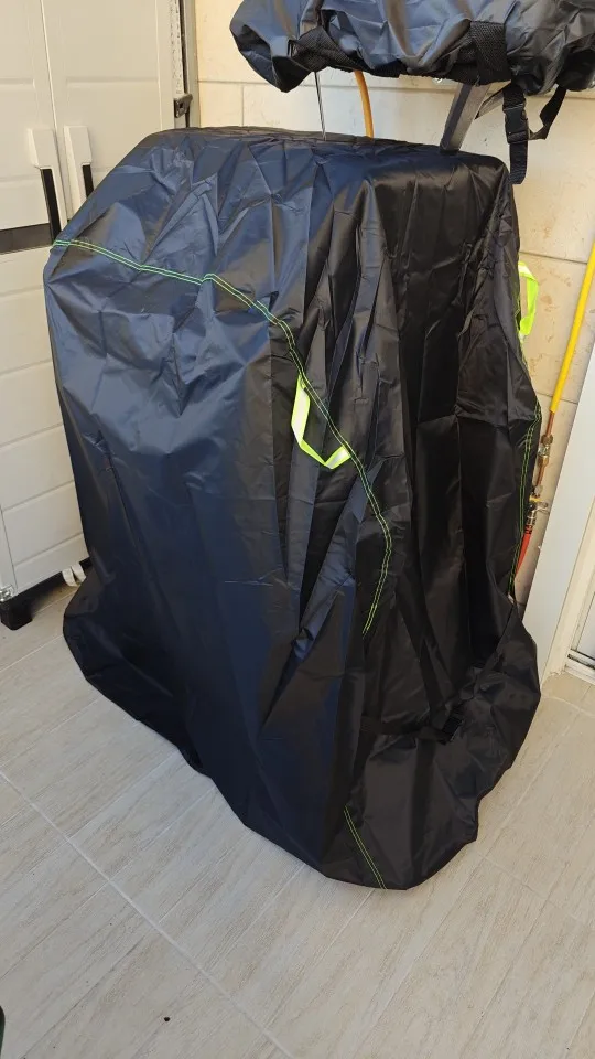 Outdoor Barbecue Rain Cover Dustproof Sunproof Waterproof Garden BBQ Cover Protective Shelter for Picnics And Camping photo review