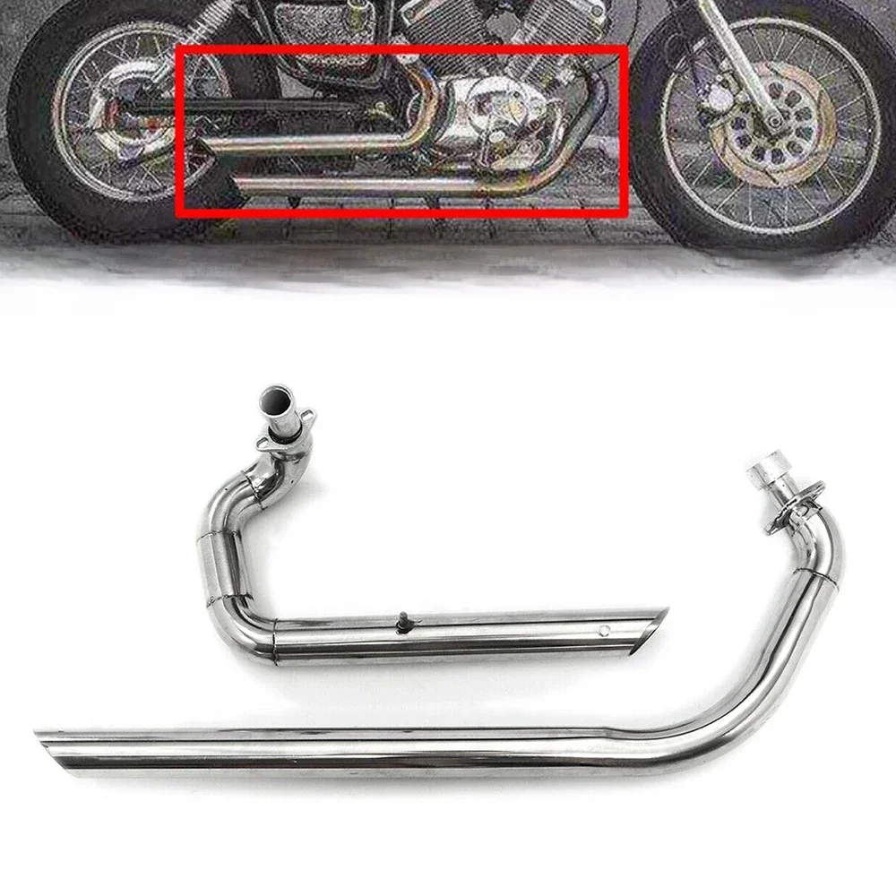 Uitlaatpijp, drag pipes, complete uitlaatsysteem, pijp + dempers voor Yamaha Virago XV535 XV 535 XV400 XV 400 motorfiets - afbeelding 2