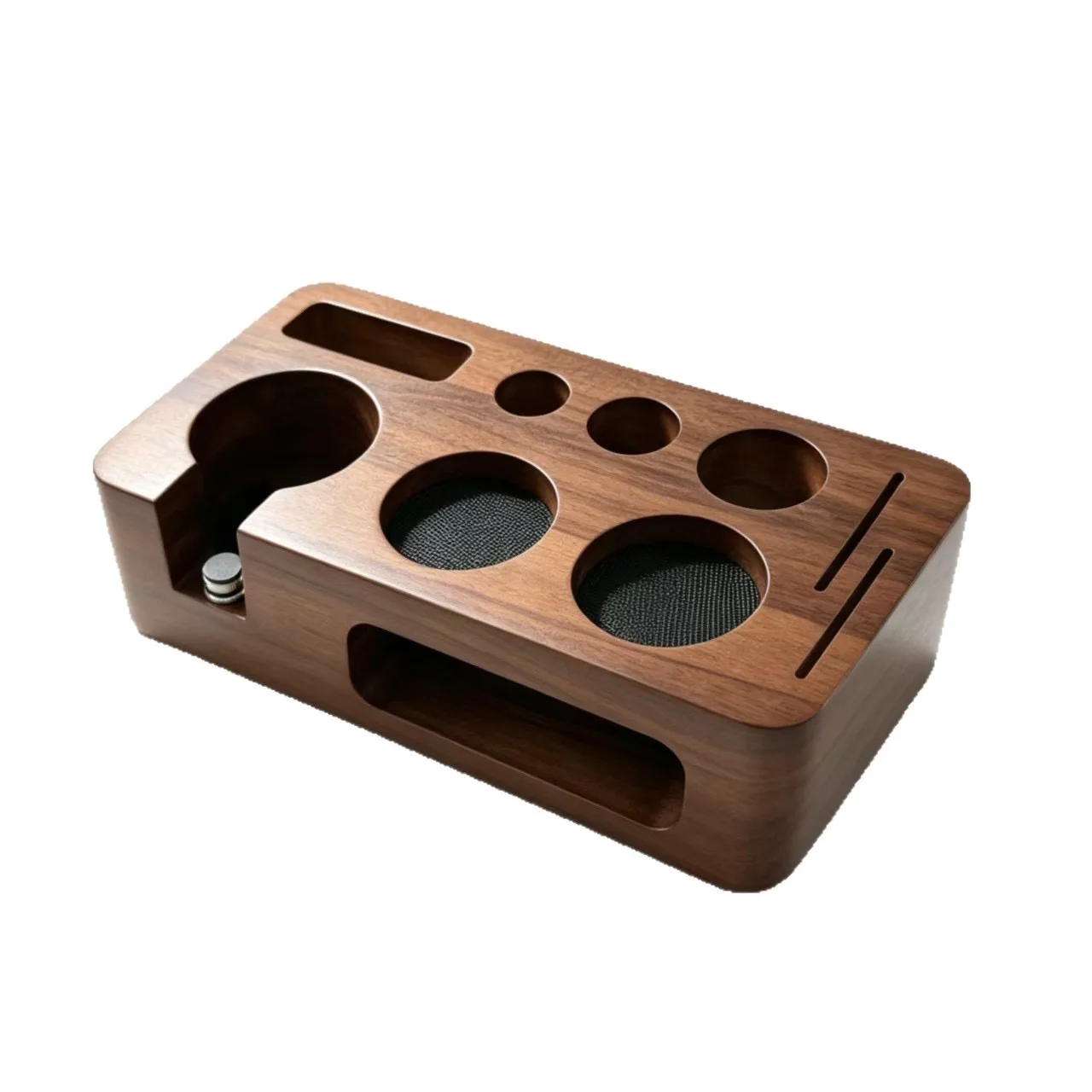 51/58mm Wooden Coffee Tamper Holder Organizer - 3/5 Grinder Portafilter Stand Storage Rack for Espresso Accessories