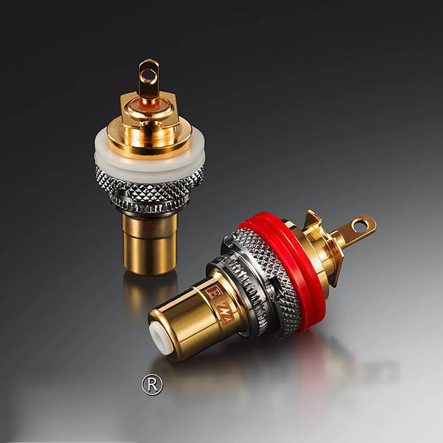 EIZZ Pozłacana miedź Tellurium RCA Jack żeńskie złącze wtykowe do HiFi Audio Video TV CD AMP Panel sygnału Mocowanie podwozia EZ- — zdjęcie produktu 7