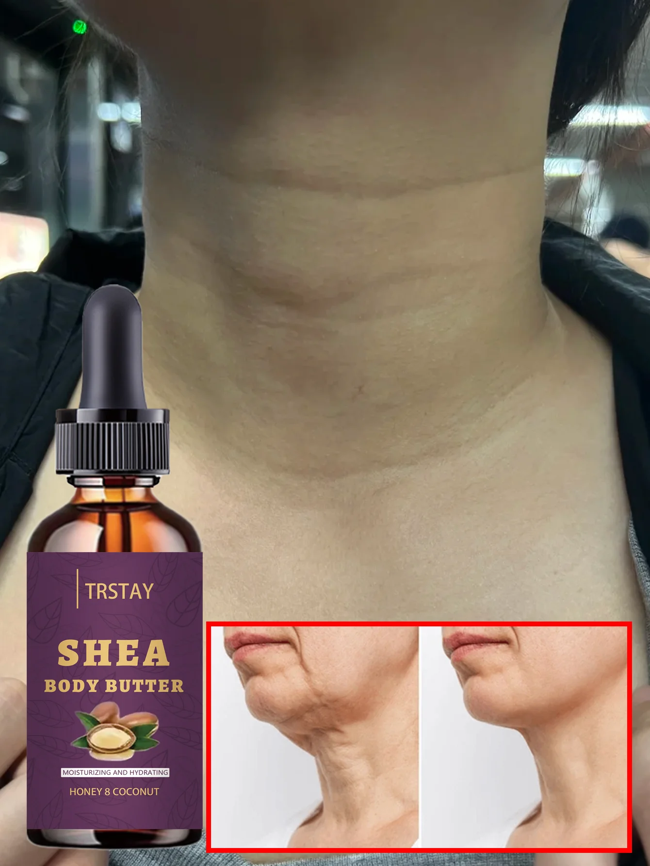Alcohol-Free Lightweight Nourishing Neck Film for Deep Line Lifting and Youthful Satin Shine with Rejuvenating Care for Radiant