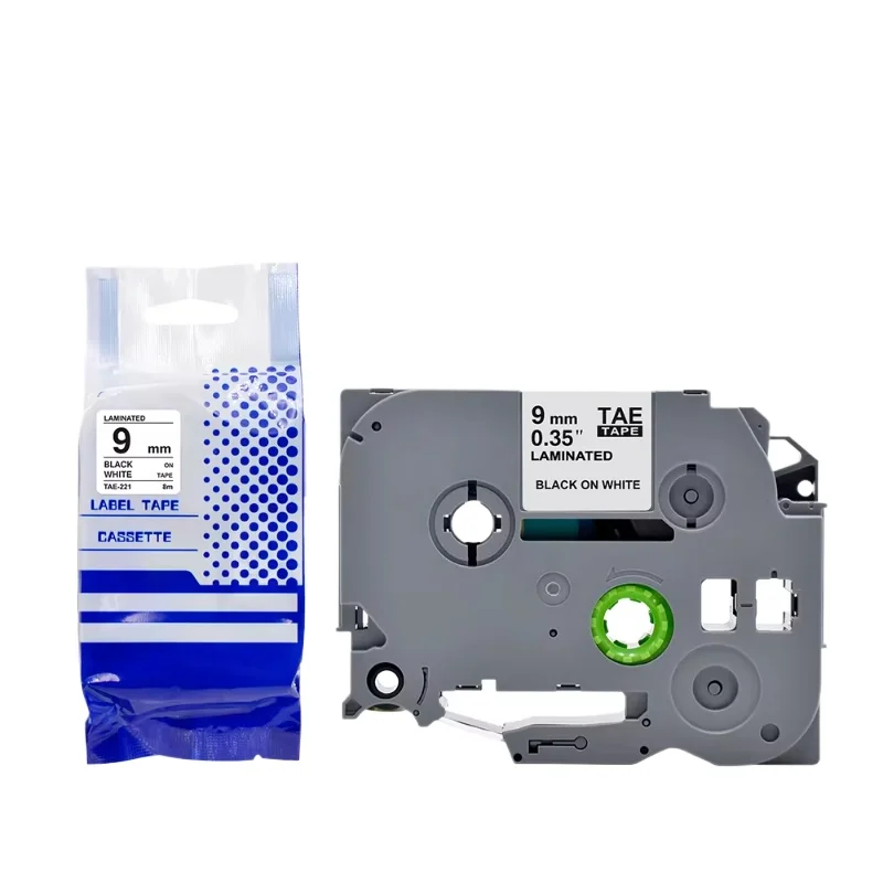 TAE-221 compatible label tape for PT-200 300 1700  1800 2100 3600  D200  PI-E100  H-1000