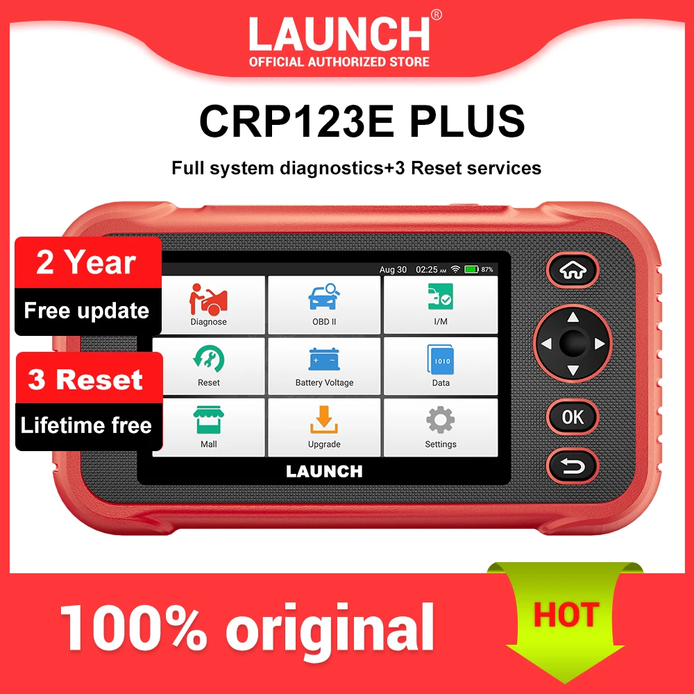 2024 New LAUNCH OBD2 Scanner CRP123E Plus Elite Full System Code Reader Car Diagnostic Tool with Oil Reset, SAS Calibration