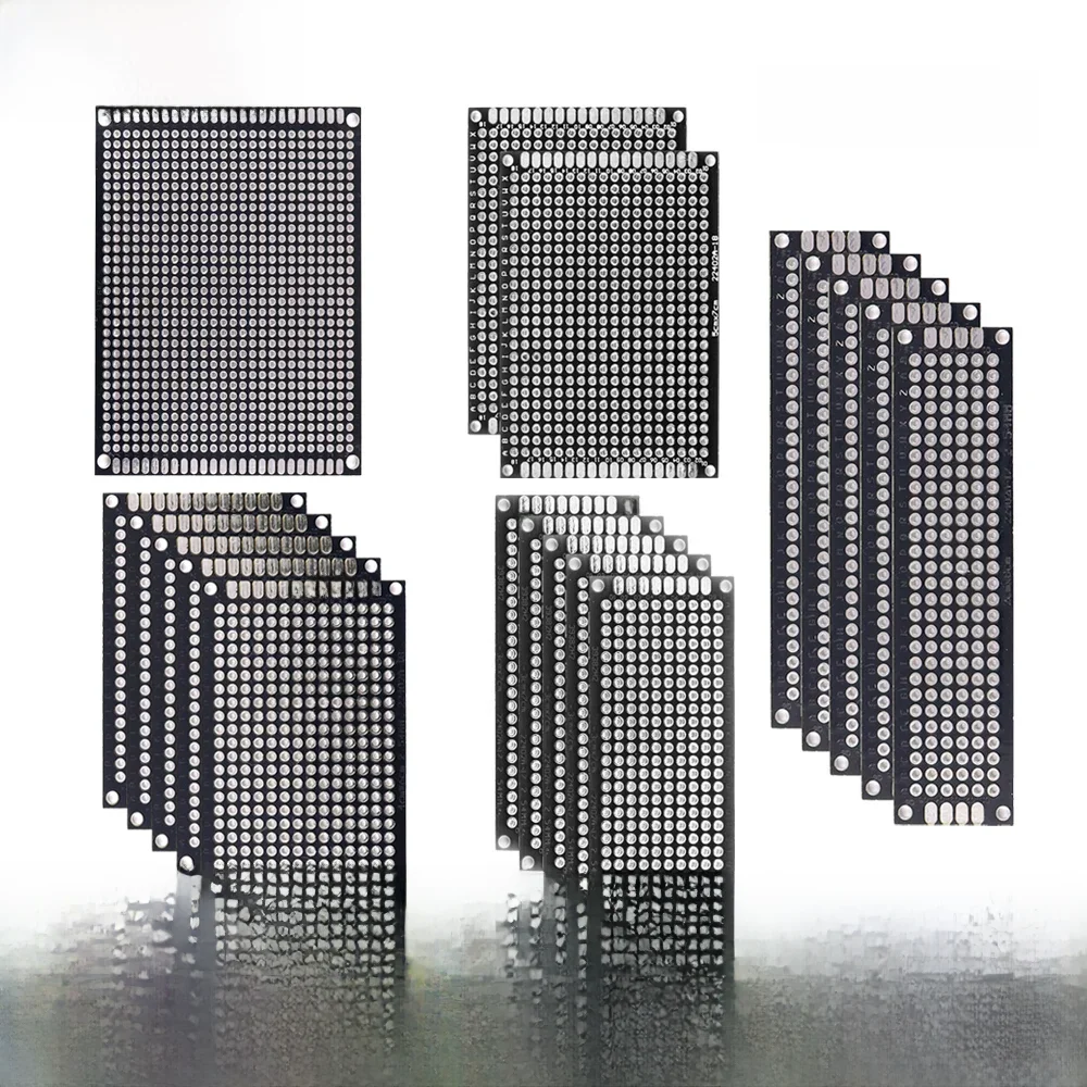 Double Side PCB Prototype Board, Black Circuit Board, 2x8, 3x7, 4x6, 5x7, 7x9cm, Kit Eletrônico DIY,