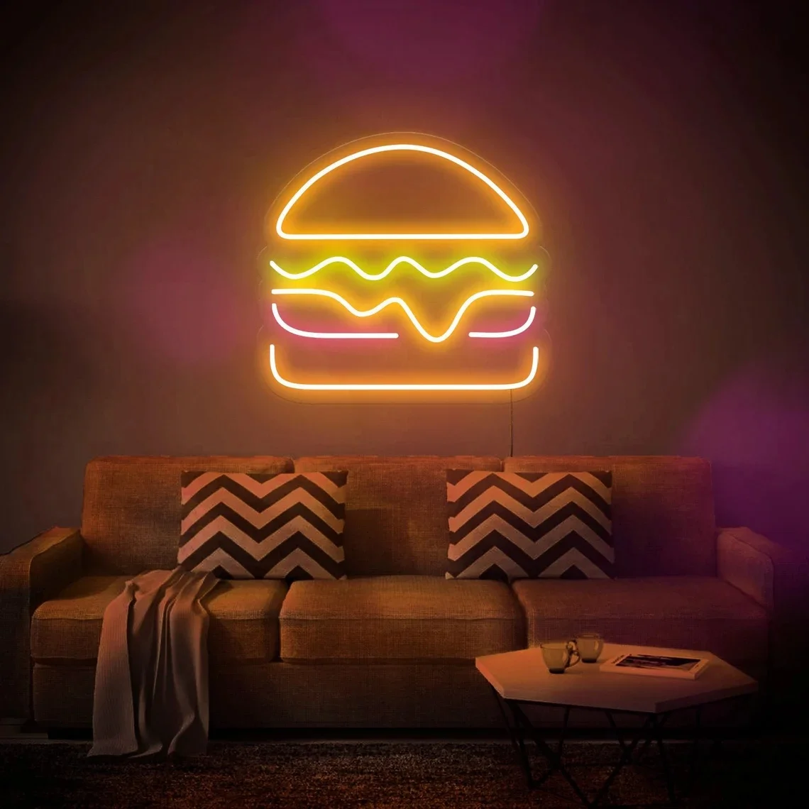 Burger Neon Sign Wall Decor Neon Sign