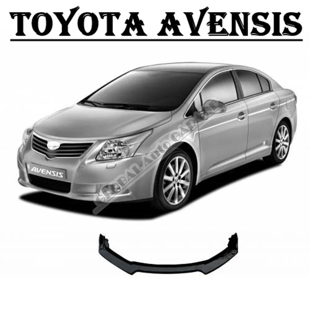 

For TOYOTA AVENSIS Front Bumper Attachment Lip 2002-2020 Piano Glossy Black Splitter Diffuser Universal Spoiler Bumper Mud Flap