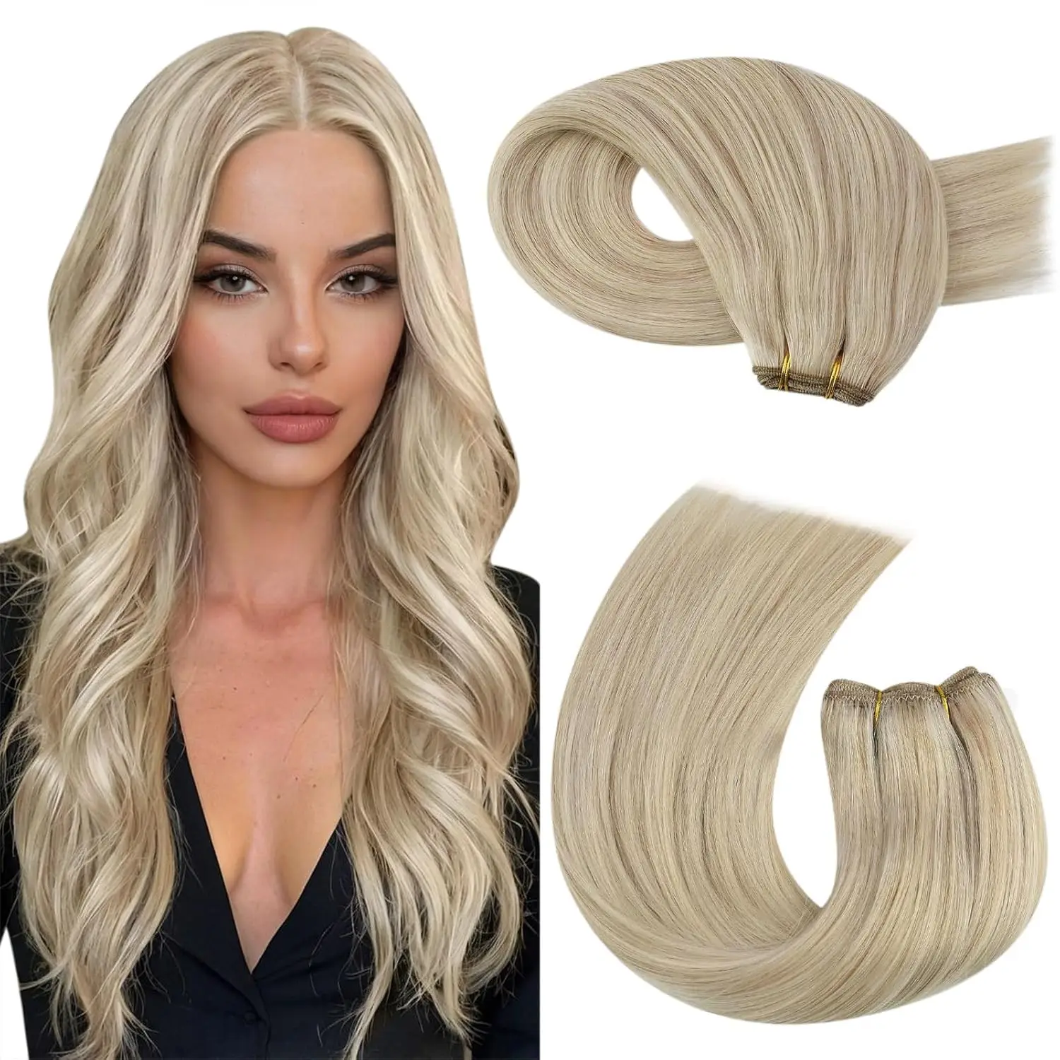 Moresoo Menselijk Haar Inslagen Haar Inslag Braziliaanse Machine Remy Natural Straight Weven Bundels 100G Per Naai In Human Hair extensions extensions echte haar menselijke haar uitbreidingen