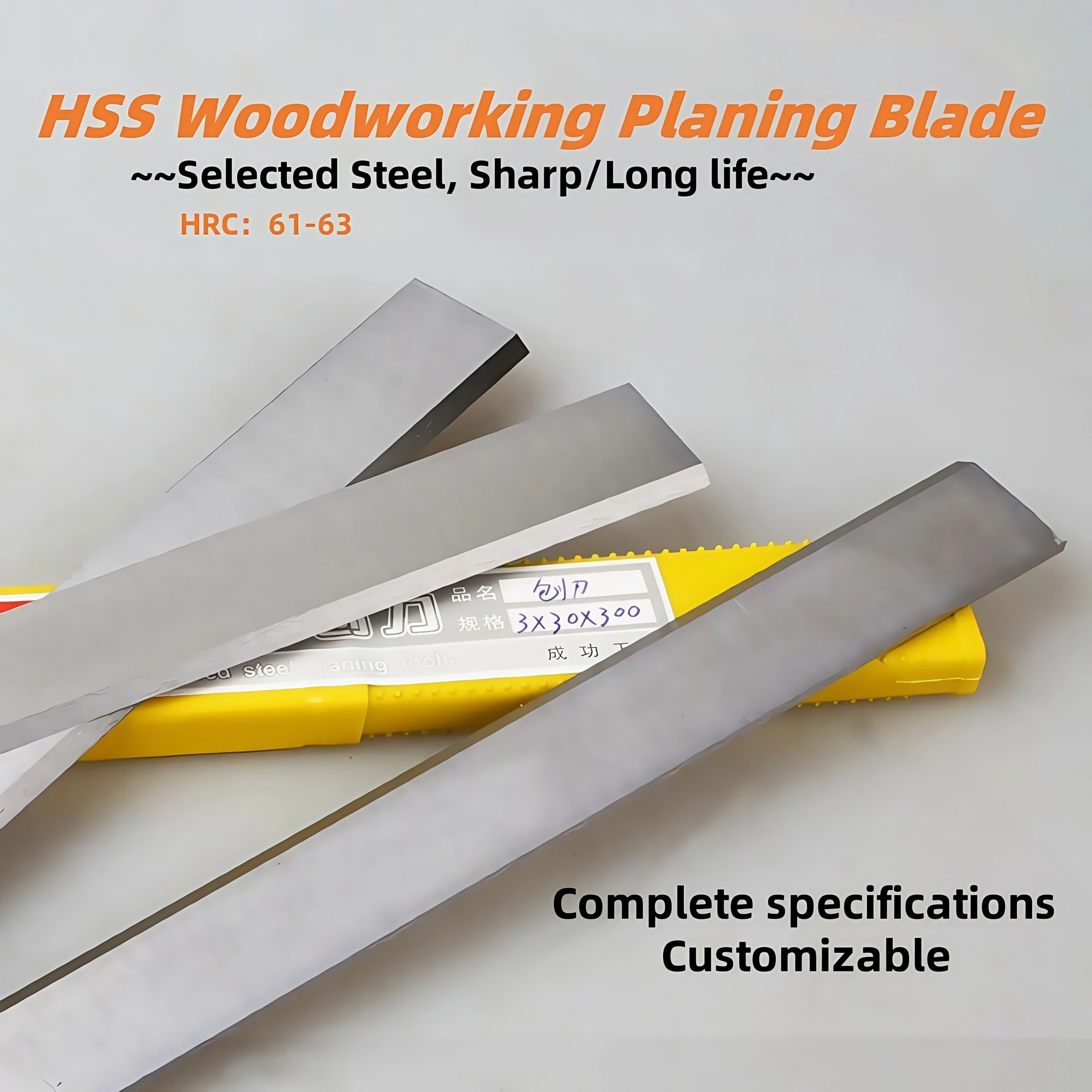 HSS Carbide Planer Blade Tungsten TCT Tungsten Cutting Knife for Jointer Thickness&Surface Woodworking Machine Length