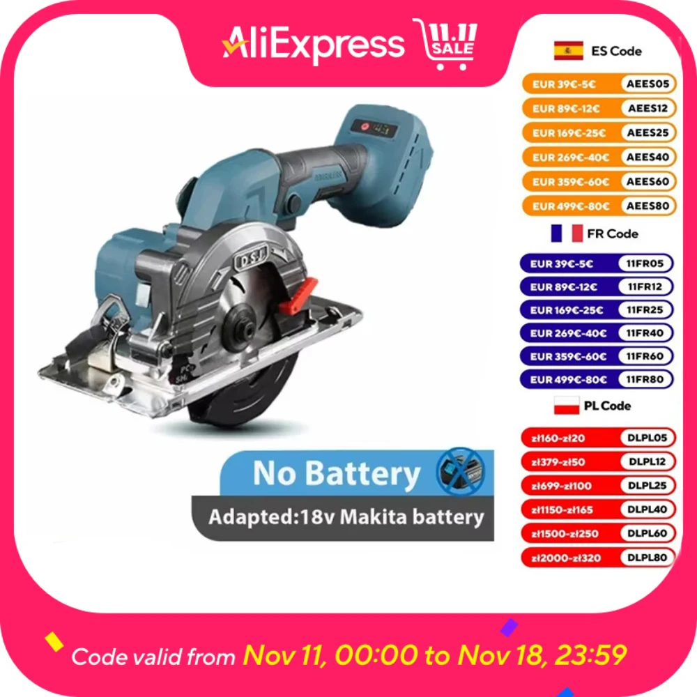 Multifunctional brushed saw, hot cutting tool, thread-free electric chain saw for Makita