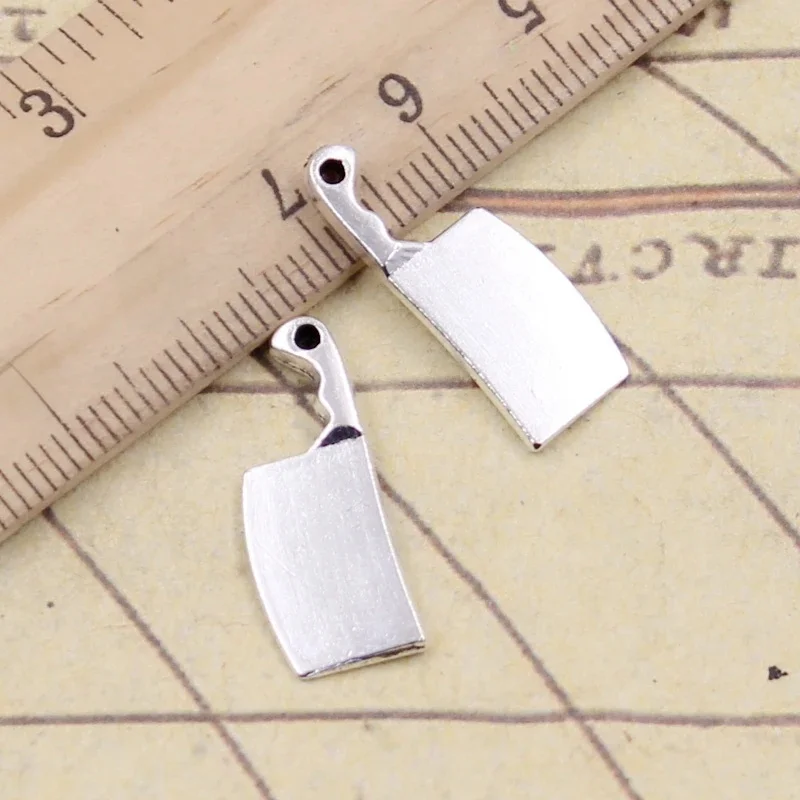 20 sztuk Charms nóż kuchenny nóż do mięsa nóż 23x9mm tybetański brąz srebrny kolor wisiorki antyczny tworzenia biżuterii DIY Handmade Craft — zdjęcie 2