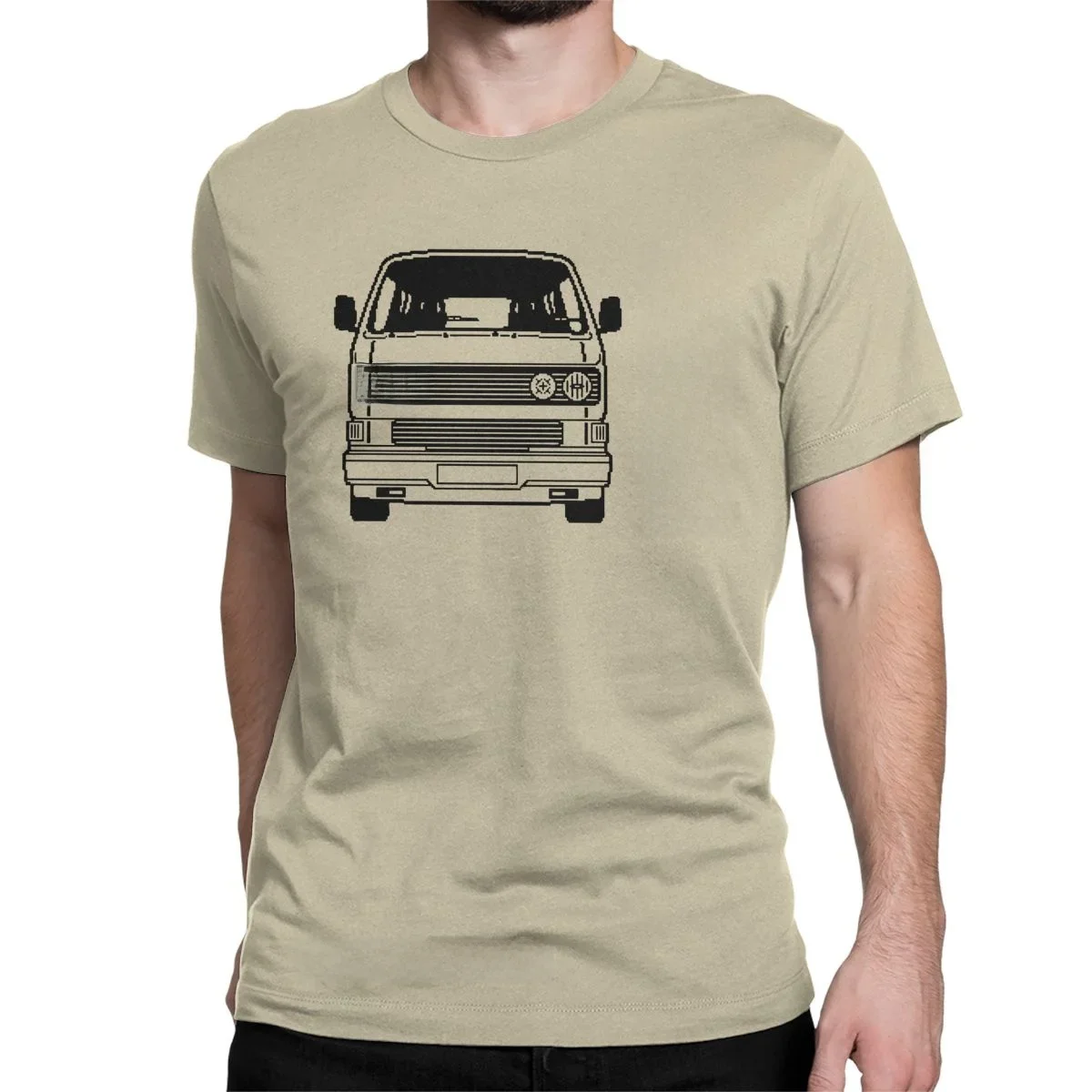 Lustige Typ 2 T3 Bus Auto T Shirt Für Männer Crewneck Premium Baumwolle T-shirt Harajuku T Shirt