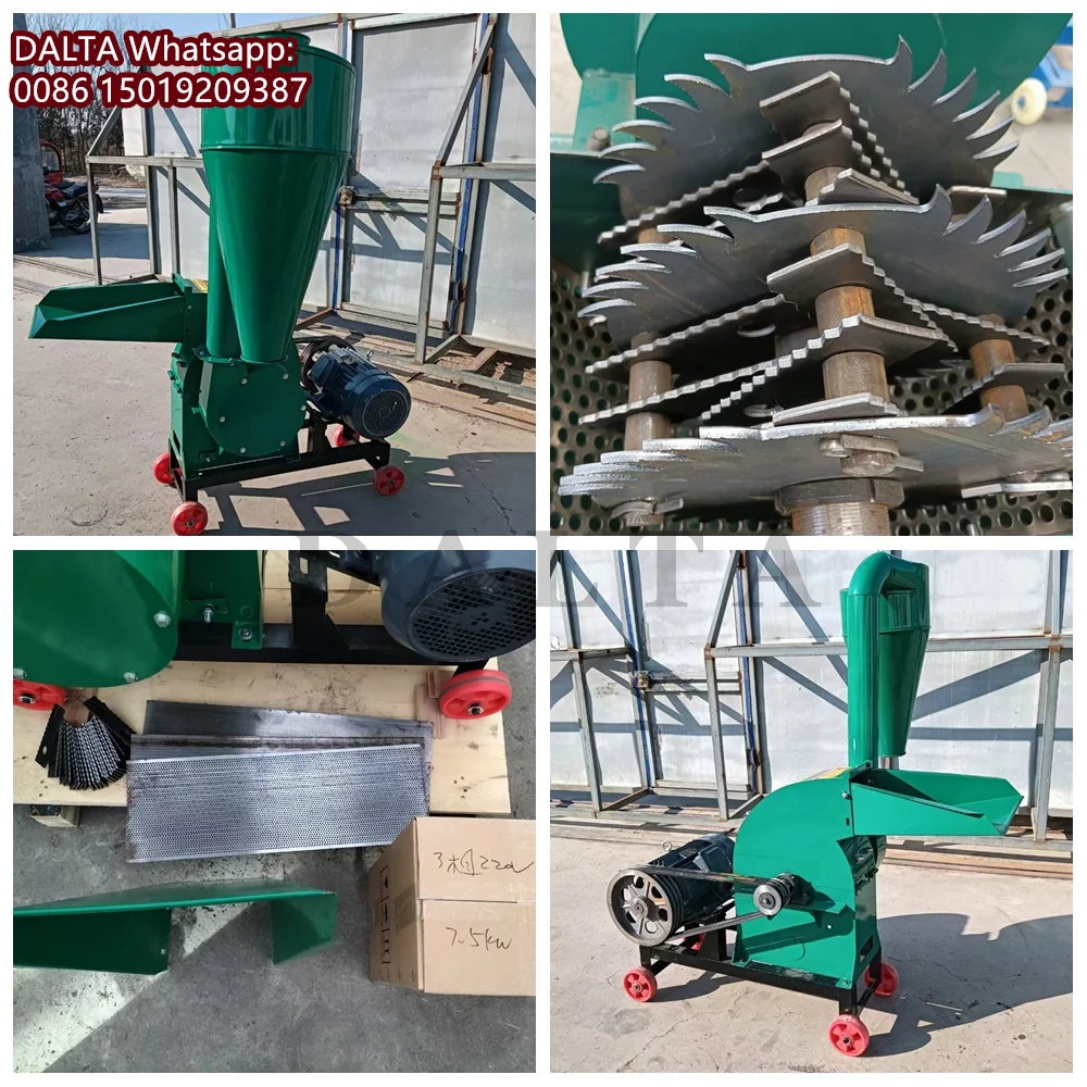 300-600 كجم/ساعة الذرة الكهربائية الذرة القمح فول الصويا كسارة ماكينة الطحن تغذية الحيوان المطرقة مطحنة