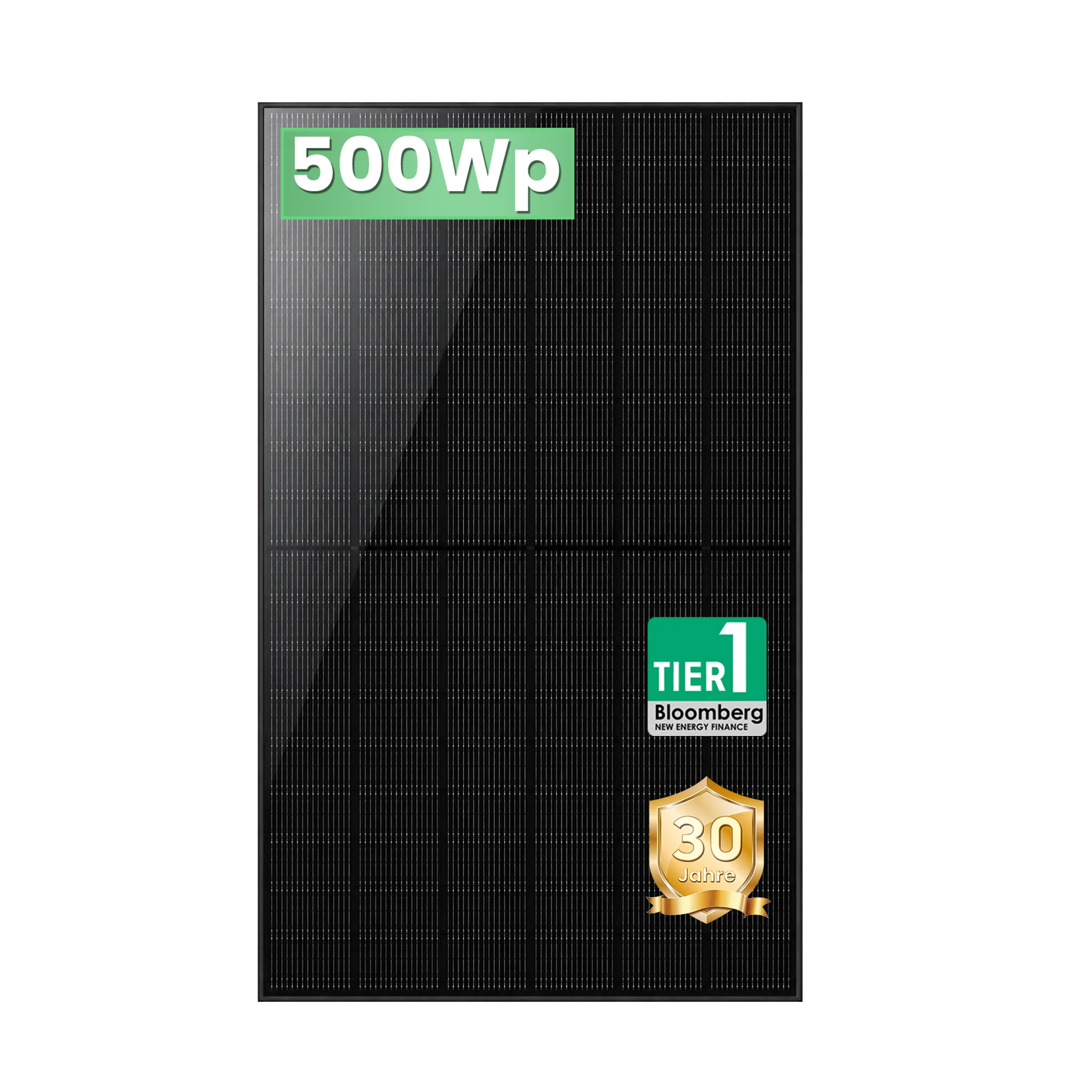 Neu 500W Solarmodul Schwarz bifazial Glas-Glas Photovoltaik Panel PV Modul, 1–37 Stück