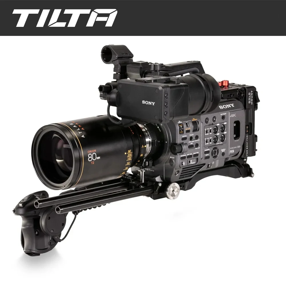 Tilta ES-T18-V هيكل قفصي الشكل للكاميرا لسوني PXW-FX9 تلاعب الكاميرا الخامس جبل الذهب جبل دعم 15 مللي متر قضيب اللوح الأساسي