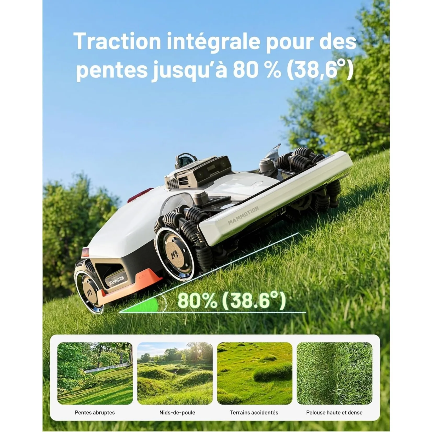 BRAND NEW 2026 Mammotion LUBA 3 AWD Series high-traction robot mower with active steering now available.