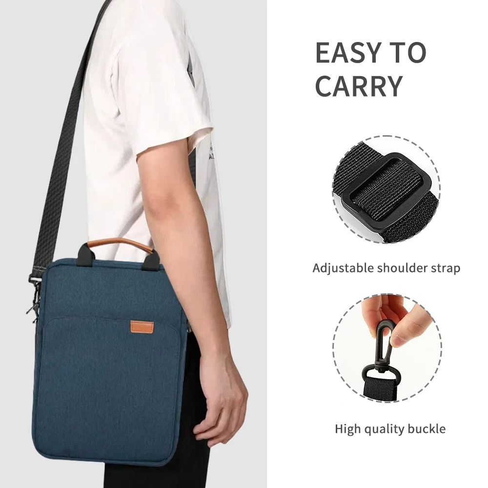 Bolsa de ombro para tablet de 12-13 polegadas, para ipad air pro 12.9 ", xiaomi pad lenovo pad 13-13.6 polegadas, bolsa para laptop e tablet