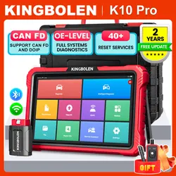KINGBOLEN K10 Pro Bi-Directional Scanner Full Systems Diagnostic Scan Tool, 40+ Reset ECU Coding, AutoAuth for FCA SGW CAN FD