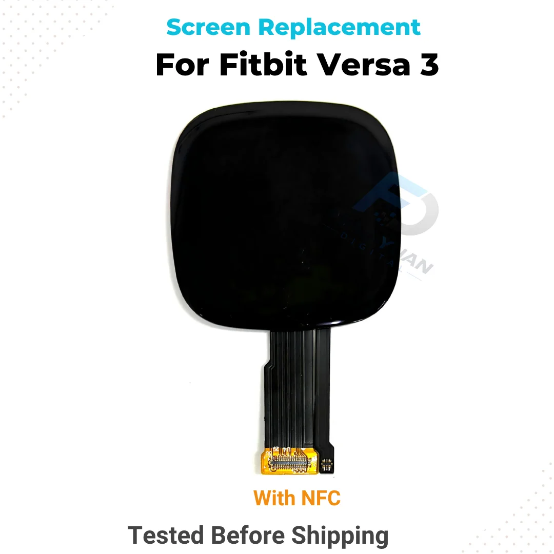For Fitbit Versa 3 FB511 AMOLED Display Touch Screen Replacement NFC Non-NFC Smart Watch Repair Parts view 6