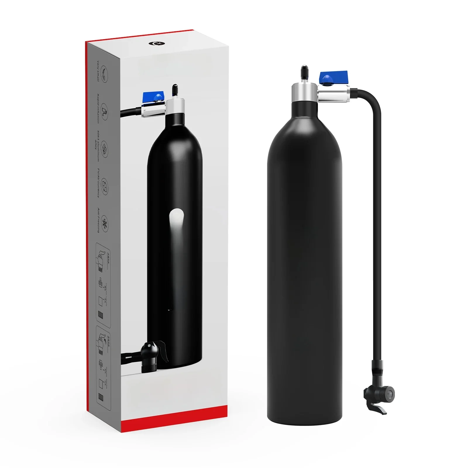 AliExpress CYCLAMI 1.3L Bicycle Split  Air Tank  MTB Road Inflator Tyre Air bottle Tire Booster With Cylinder For Bike Tubeless 29" Tire