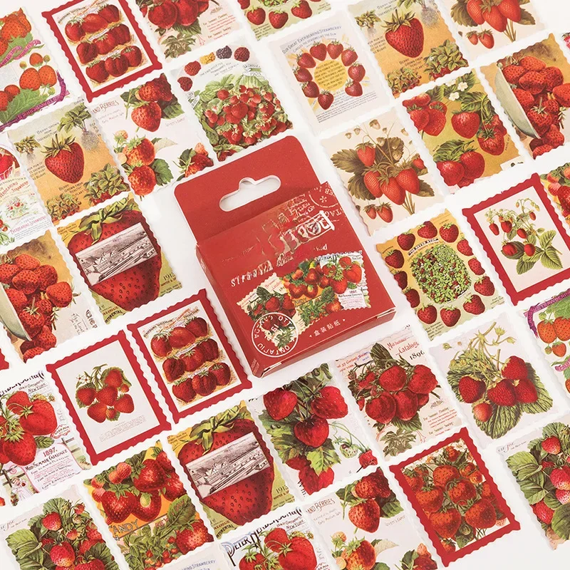 46 sztuk/pudło truskawkowy sad znaczek dekoracyjna naklejka Scrapbooking diy etykieta przyklejana pamiętnik papiernicze Album naklejki do dziennika — zdjęcie 2