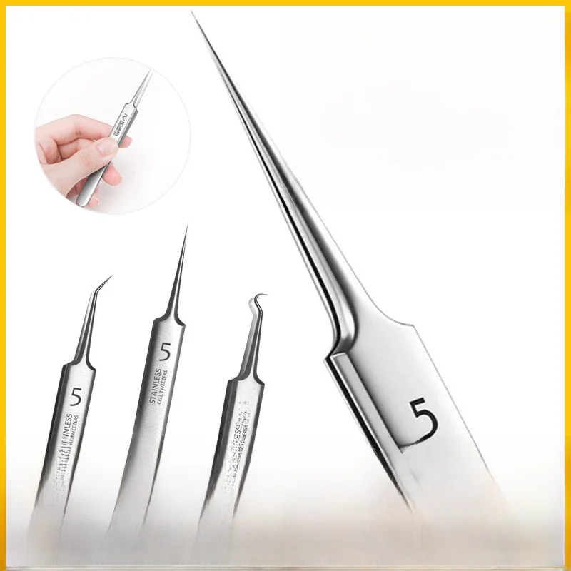 Allemand Ultra-fin N° Pincettes à Clip pour points noirs, 5 cellules, pour Salon de beauté, spécial grattage et fermeture, artefact, outil d'aiguille pour l'acné