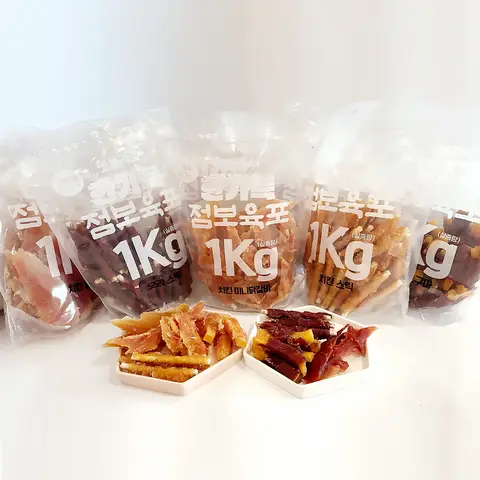 펫블리스 한가득 점보육포1kg,강아지간식, 강아지사사미,애견간식,대포장간식,사사미