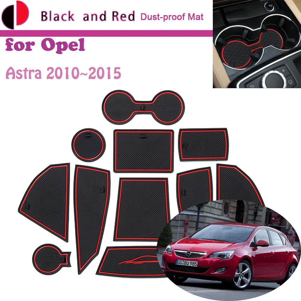 

Rubber Door Groove Mat for Opel Astra J Vauxhall Holden 2010~2015 Cushion Gate Storage Slot Coaster Dust-proof Car Sticker Rug