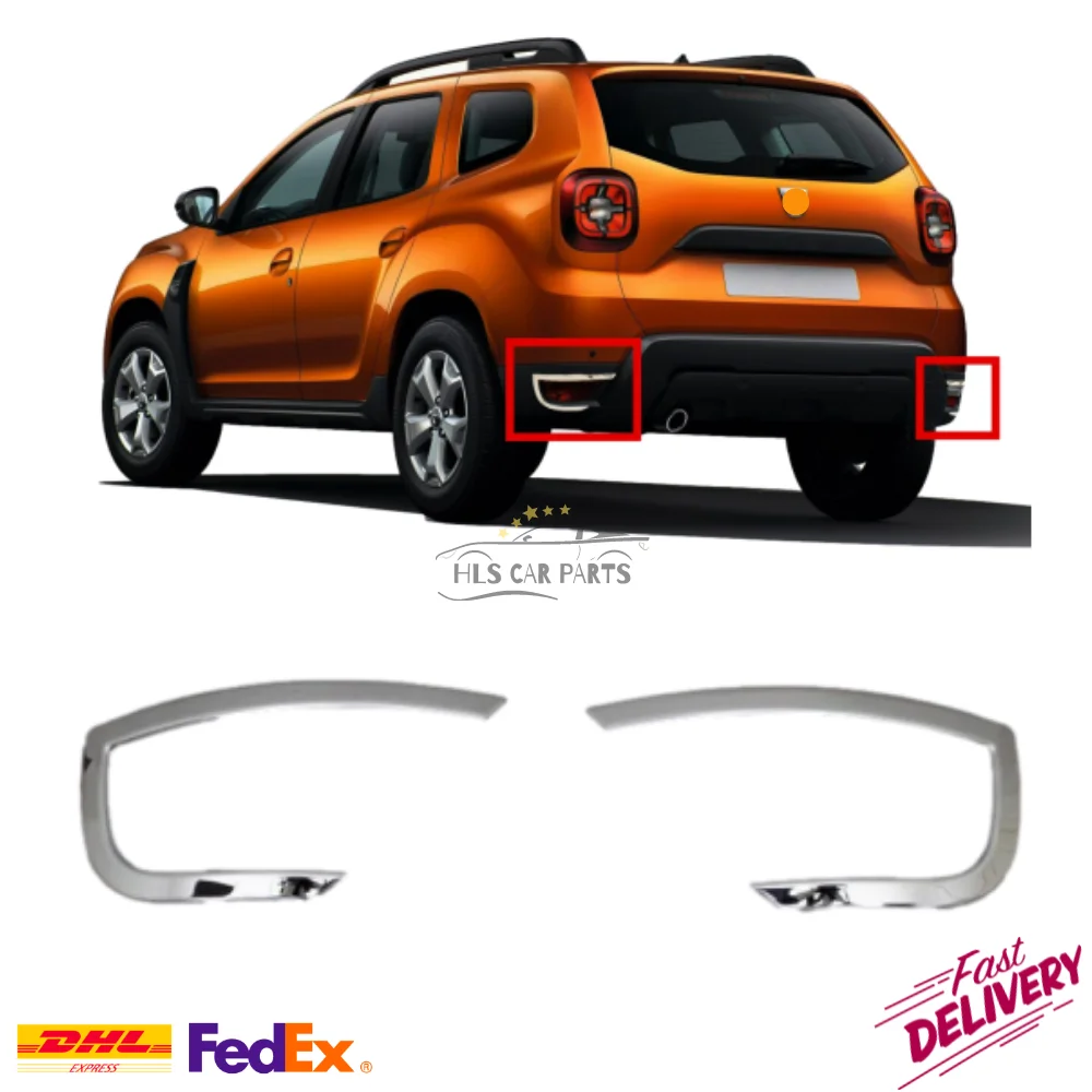 for Renault Dacia Duster Chrome Reflector Frame 2018-2021 Model Years Stainless Steel 2 Pieces Modification Exterior Accessories